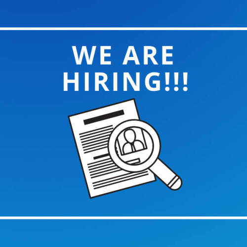 A "we are hiring poster."